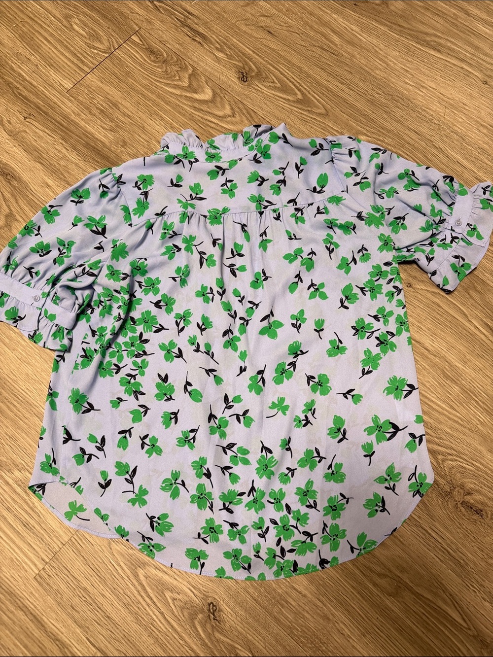 Ann Taylor Floral Ruffle Collar Shirt - Picture 5 of 5